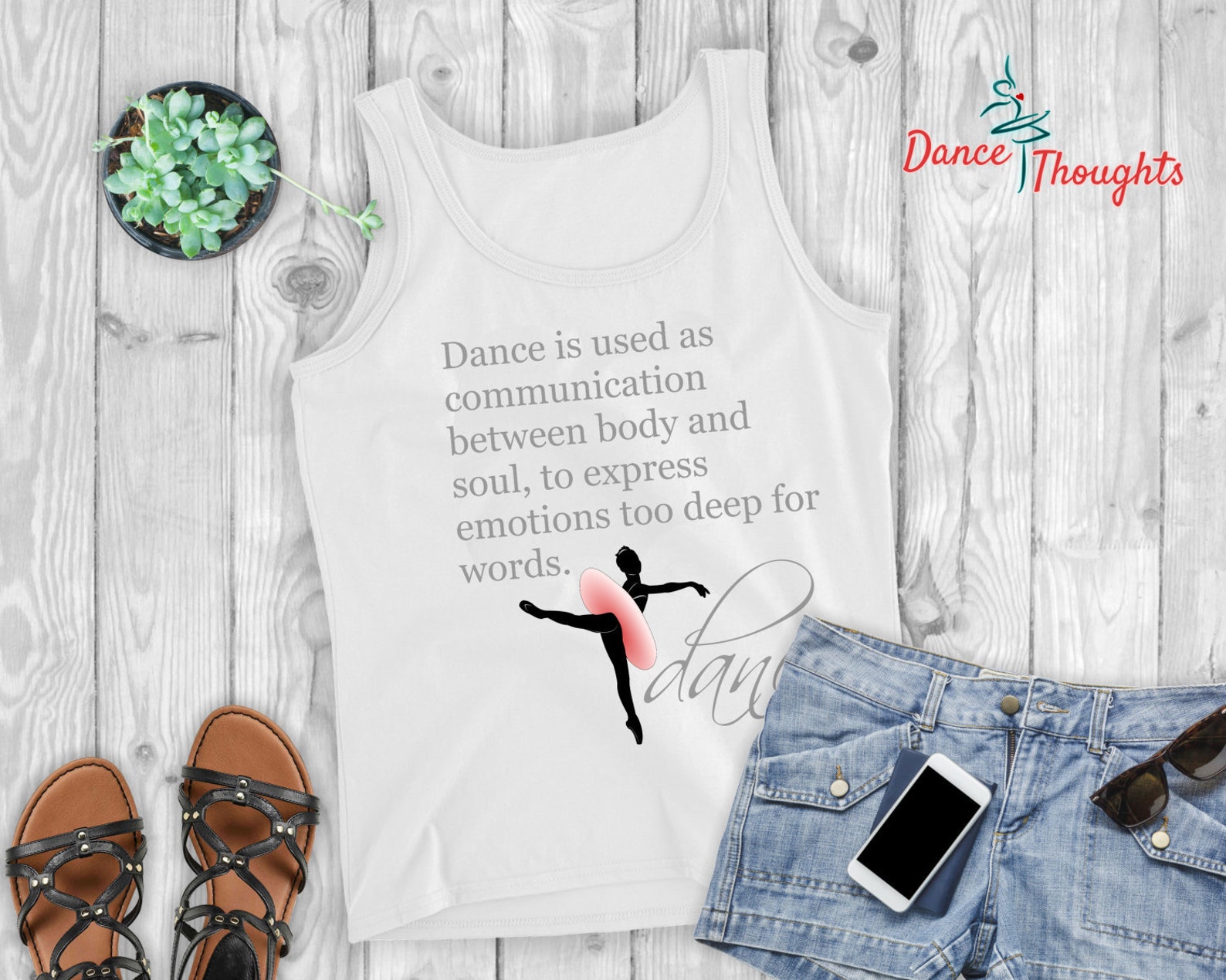 ballerina quote tank top - ballet teacher dance recital gift