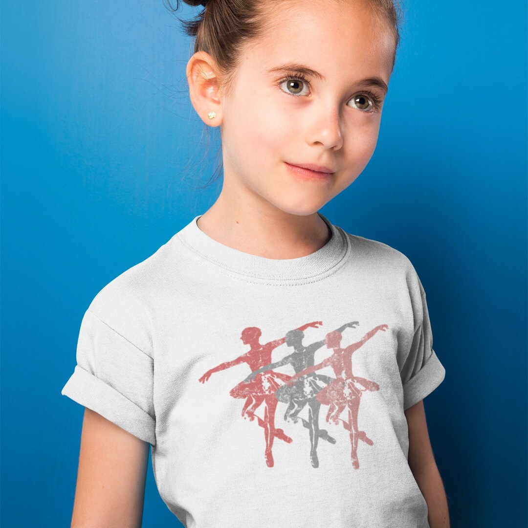 Kids Dance Shirt Dancewear for Competition Little Girl's Pretty Ballet