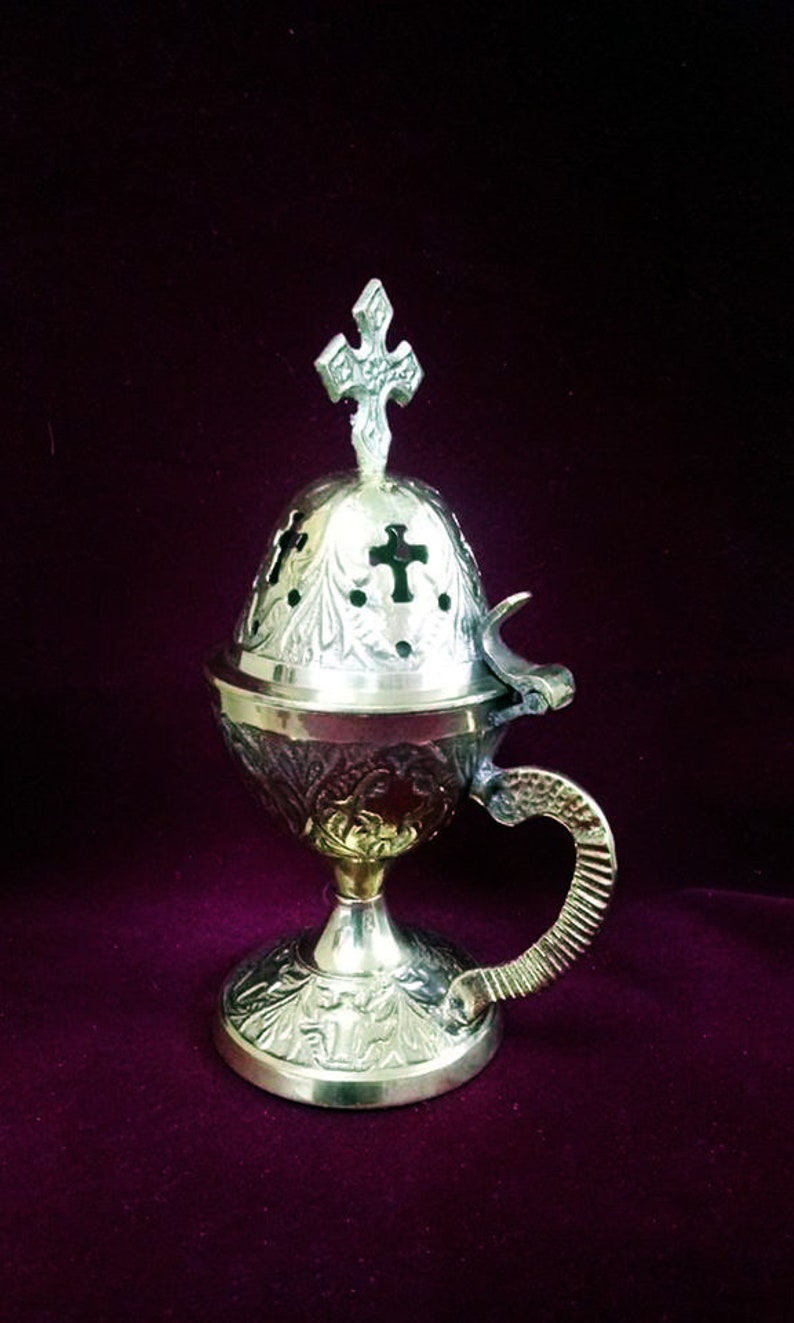 Gold Incense Burner Censer Perfume Burner Gold Thurible Etsy