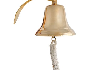 Decorative Bell - Solid Brass Ship's Bell - Ship's Bell - Vintage Large Brass Ship Bell - Church Bell - Solid Brass Bells - Cloche d'église