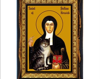 Julian of Norwich Patron of cats - Juliana of Norwich - Sainte Julienne - Julienne de Norwich - Juliana von Norwich - Giuliana di Norwich