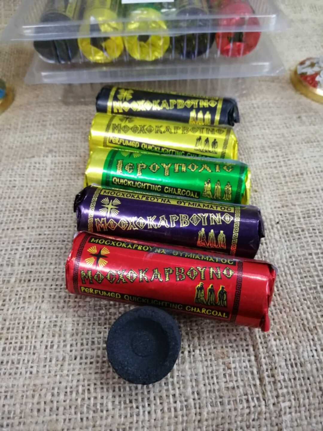 Aromatic Charcoal Burning Discs for Incense 5 Different Perfume Charcoal Roll 27mm 30 Tablets