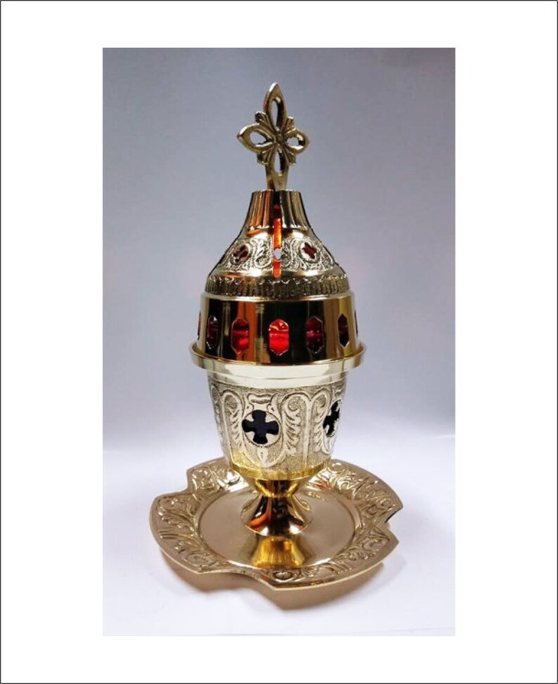 Standing Oil Lamps Table Lamp Holders Vigil Brass Gold Candle With Glass Cup Home Decor Wall