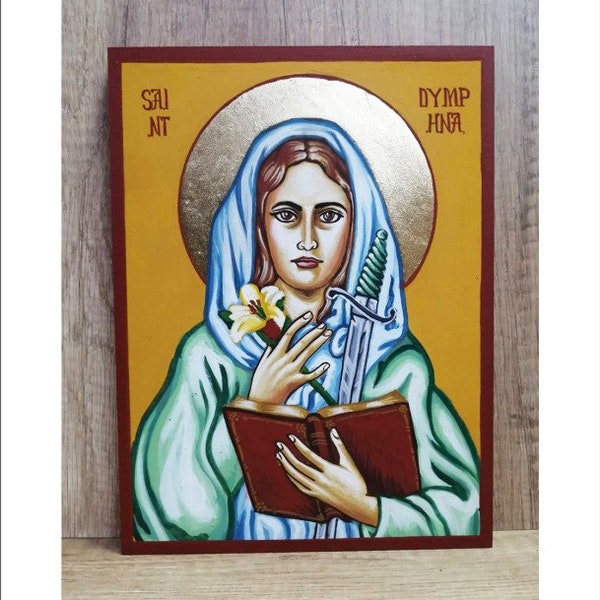 Saint Dymphna Patron Of Mental Illness Health Epilepsy Handmade Pocket Token 1 5 In X 2 5 In