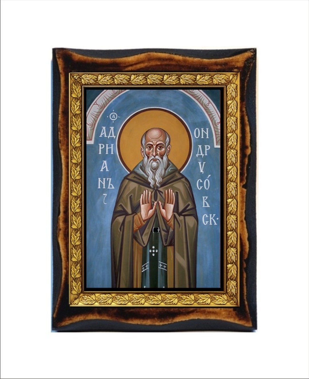 Adrian of Canterbury Saint Adrian Martyr Adrien De Etsy UK