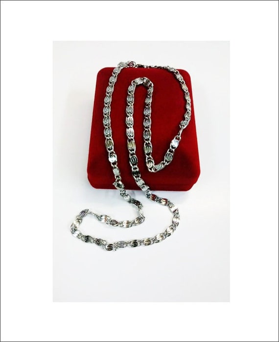 Necklace Chain Steel Silver Length 50 