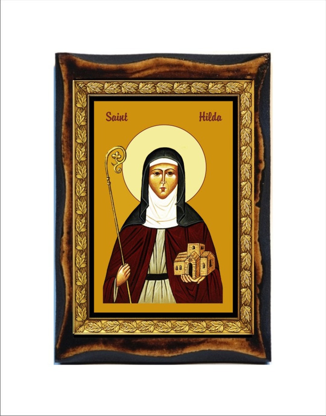 Hilda of Whitby Hilda De Whitby Hilda Di Whitby Santa Etsy