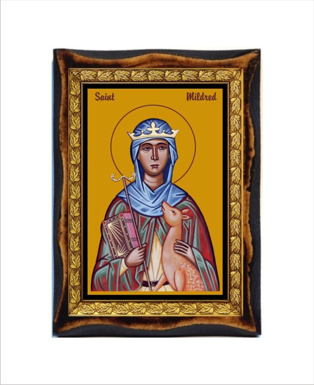 Saint Mildred Saint Mildrith Abbess of Etsy