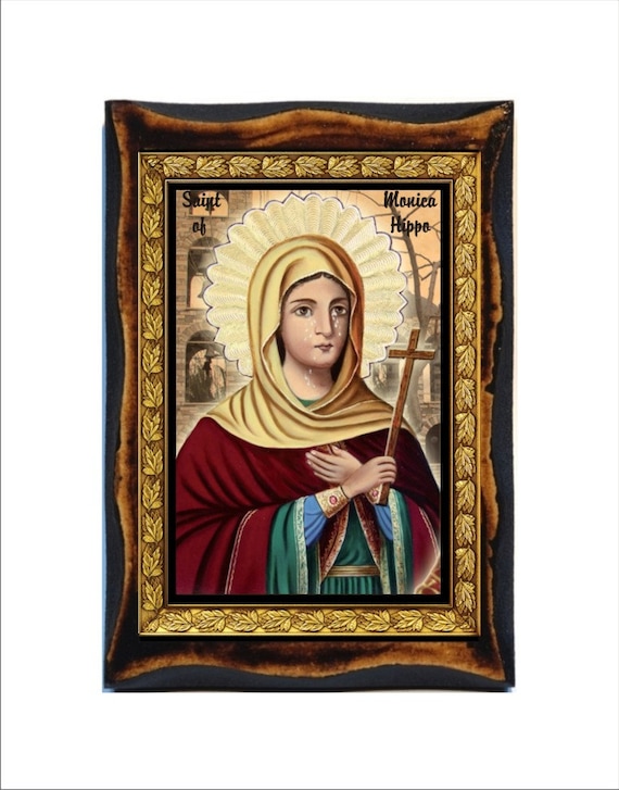 Saint Monica Santa Monica Monica Of Hippo Sainte Monique Etsy