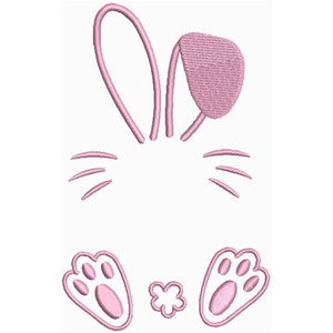 Bunny Rabbit - Machine Embroidery Design / Easter Bunny Monogram Digital Embroidery Pattern / Bunny Face Design