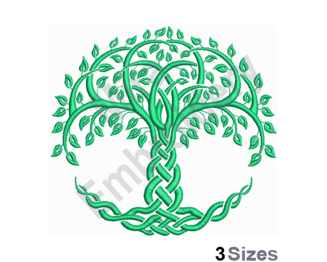 Celtic Tree of Life Machine Embroidery Design 3 Sizes /tree - Etsy