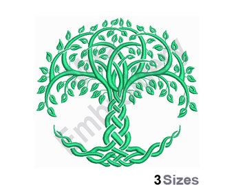 Celtic Tree Of Life - Machine Embroidery Design  3 Sizes /Tree Machine Embroidery / Life Embroidery / Celtic Embroidery /Tree of Life Circle