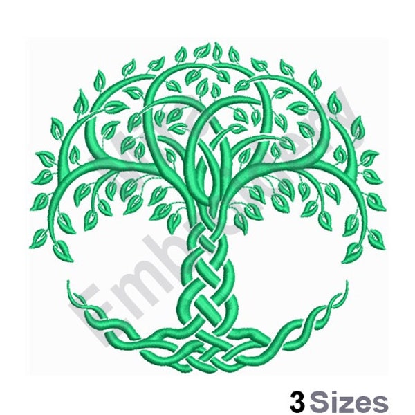 Celtic Tree Of Life - Machine Embroidery Design  3 Sizes /Tree Machine Embroidery / Life Embroidery / Celtic Embroidery /Tree of Life Circle