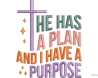 Inspirational Quote Machine Embroidery Design - Religious Digital Download Embroidery Pattern 2 sizes