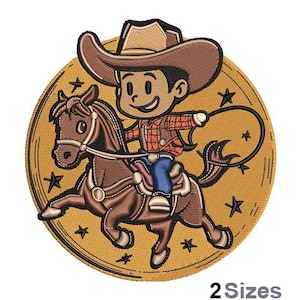 Little Cowboy Embroidery - Cowboy Embroidery - Texas Embroidery - Machine Embroidery Design - Digital Instant Download - 2 Sizes