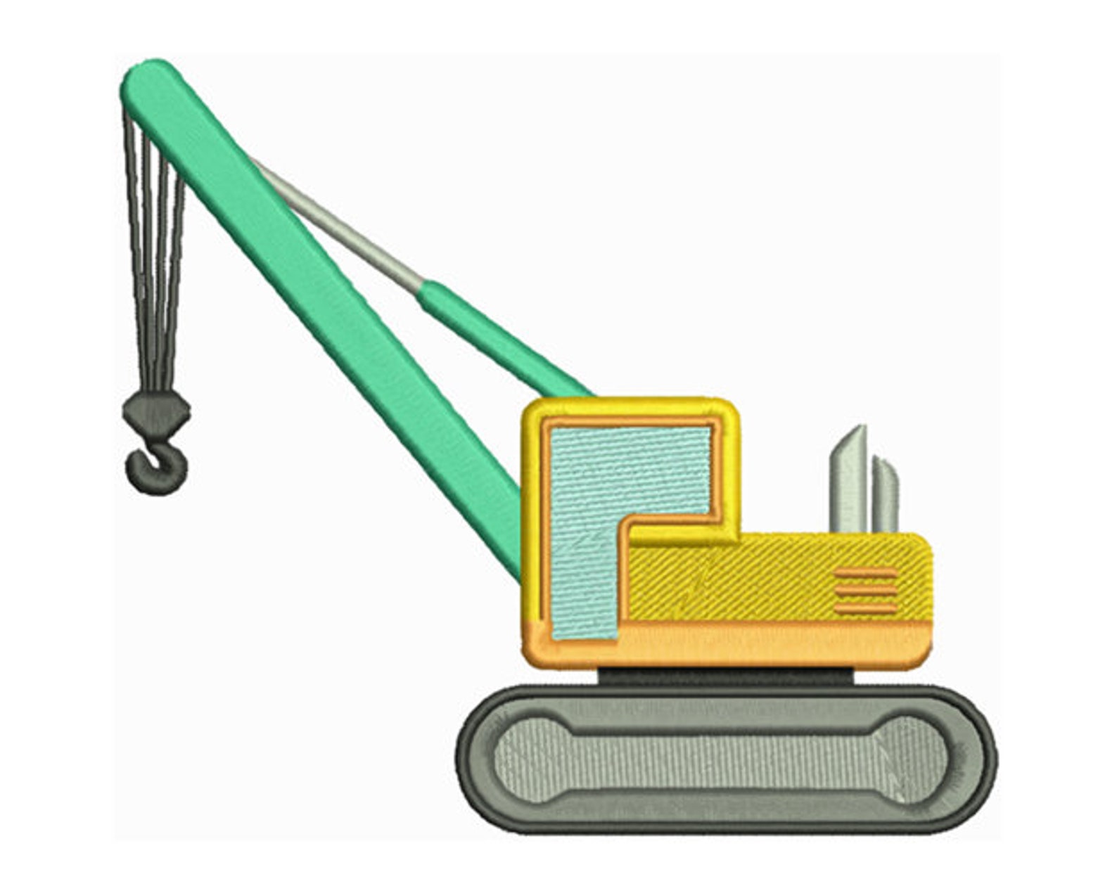 Construction Crane Machine Embroidery Design Embroidery Etsy Ireland