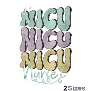 NICU Nurse Embroidery - Baby Embroidery - Pedia Embroidery - Nurse Embroidery-Machine Embroidery Design - Digital Instant Download - 2 Sizes