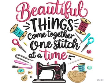 Beautiful Things Embroidery Embroidery - Sewing Machine Embroidery - Machine Embroidery Design - Digital Instant Download - 2 Sizes