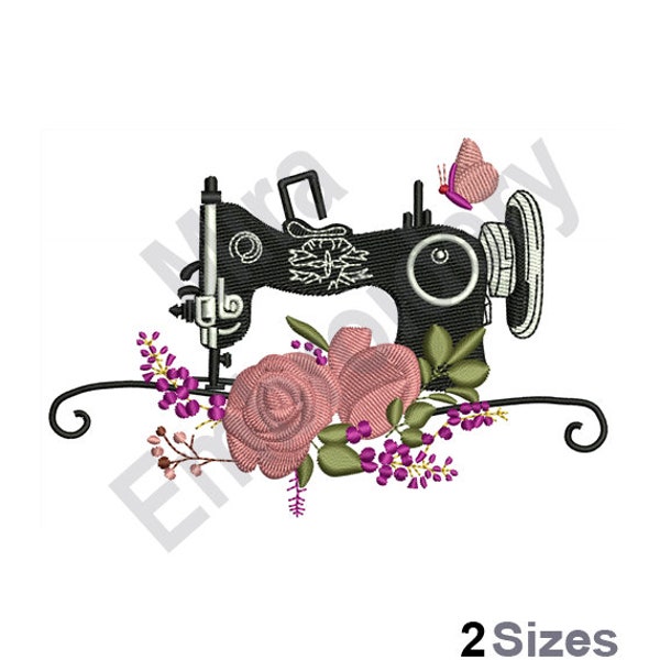 Sewing Machine - Machine Embroidery Design - 2 Sizes