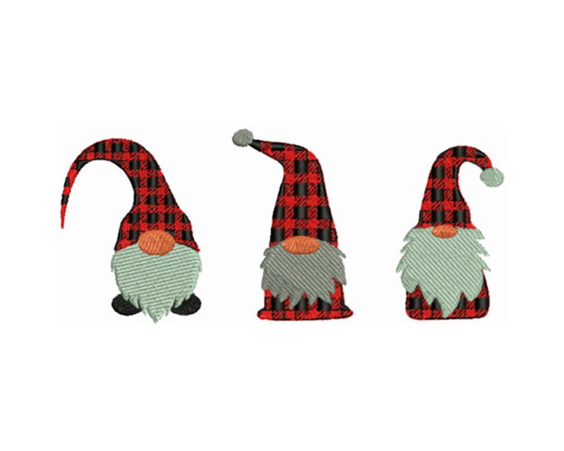 Christmas Gnomes Machine Embroidery Design Etsy