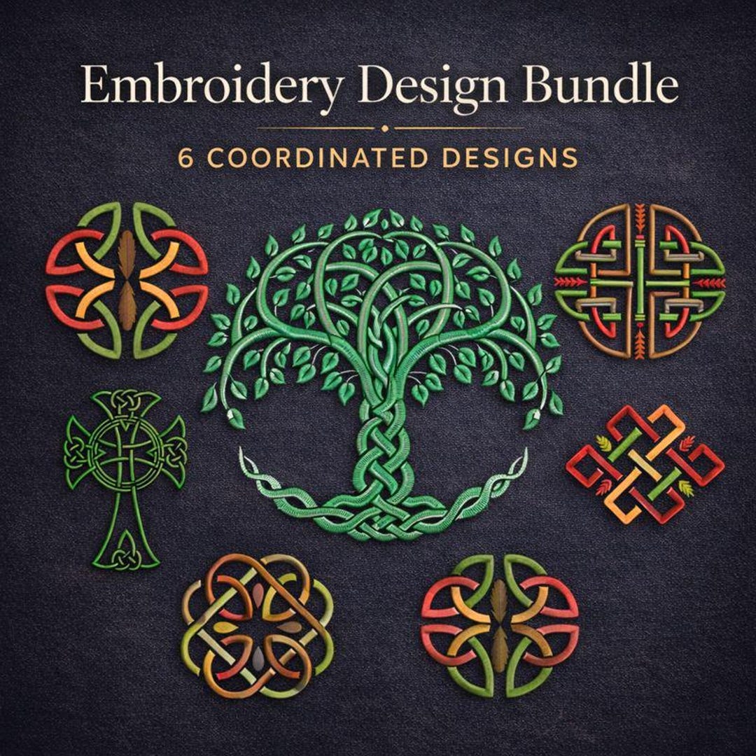 Celtic Knots Machine Embroidery Design / Celtic Tree of Life Embroidery ...