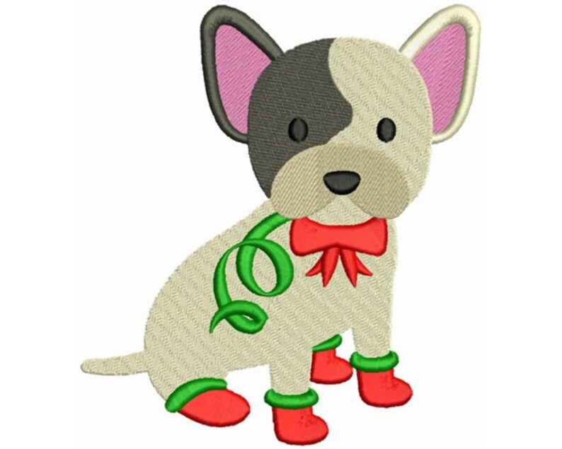 Christmas french bulldog machine embroidery design   etsy