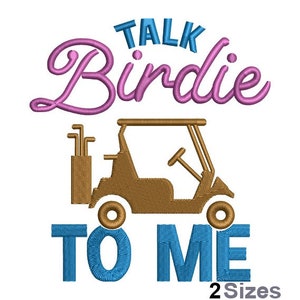 Talk Birdie To Me Stickerei - Kinder-LKW-Stickerei - LKW-Stickerei - Maschinenstickerei-Design - Digitaler Sofort-Download - 2 Größen