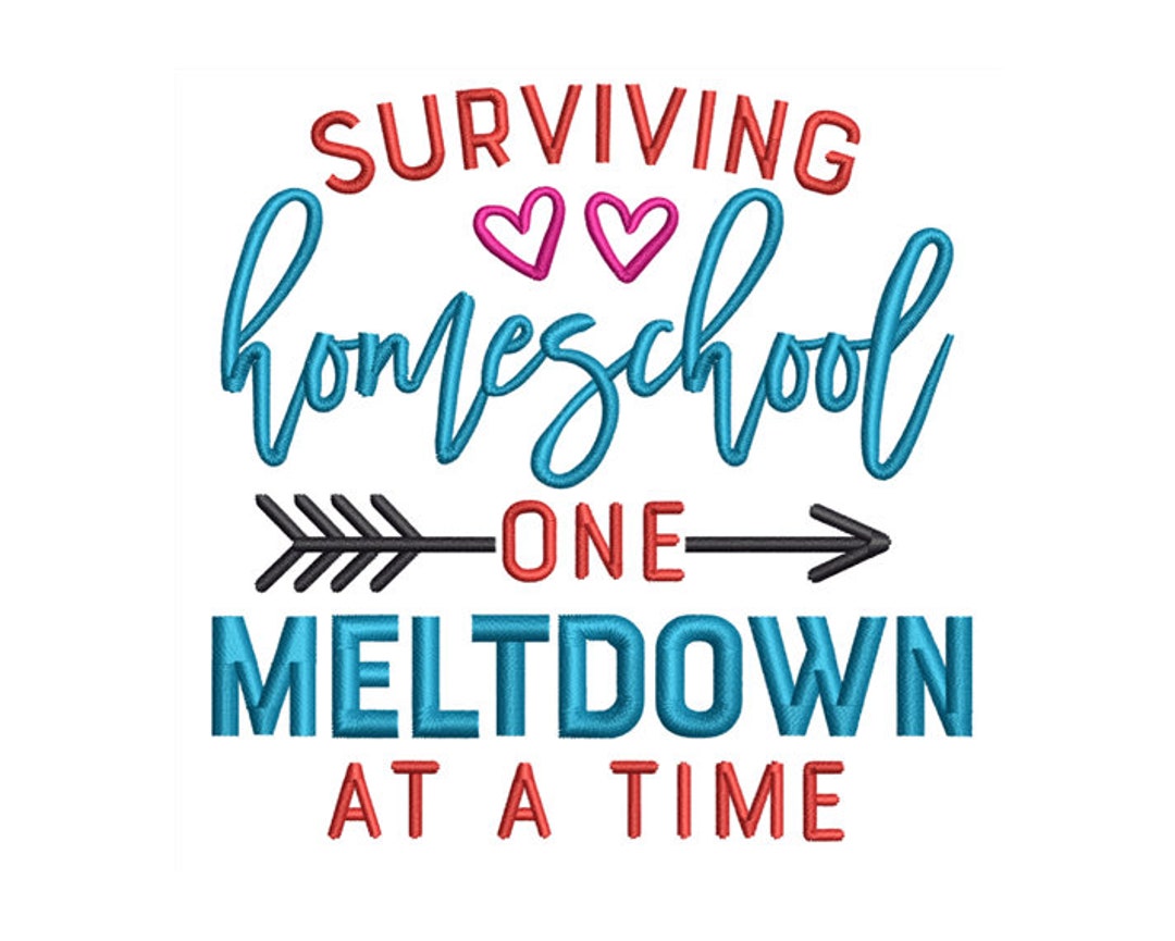 Surviving Home School Machine Embroidery Design 2 Sizes - Etsy