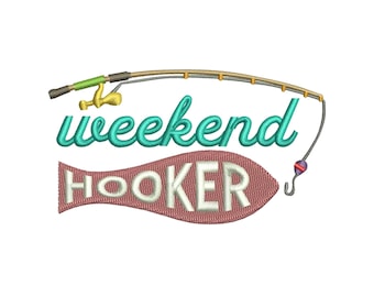 Weekend Fishing Trip Machine Embroidery Design, Fishing Rod Embroidery Designs,Bait  Embroidery Patterns, Embroidery Files, Instant Download