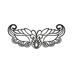 Ornamental Mask - Intricate Decorative Pattern for Masks - Mask Embroidery - Machine Embroidery Design - Digital Instant Download