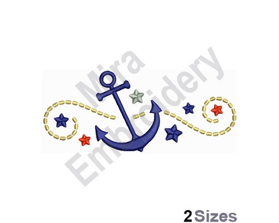Anchors Machine Embroidery Design Borders / Ship Anchor Embroidery