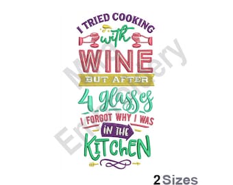 Cooking With Winie - Machine Embroidery Design - 2 Sizes