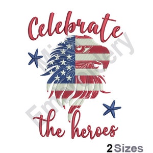 Machine Embroidery Design American Heroes, USA Eagle Embroidery Designs, Patriotic Embroidery Patterns, Embroidery Files, Instant Download