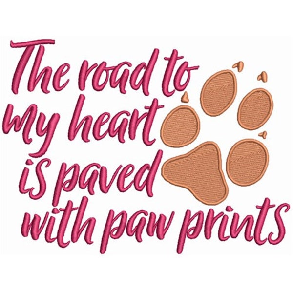 Animal Paw Print -Machine Embroidery Design /  Animal Lover Embroidery Patterns / Dog Lover Digital Embroidery Design / Cat Paw Embroidery