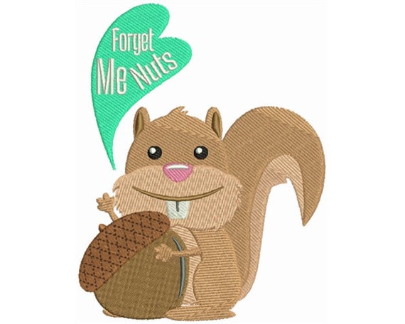 Machine Embroidery Design Embroidery Patterns Embroidery Designs Embroidery Files Instant Download Cute Squirrel
