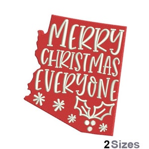 Frohe Weihnachten Alle Stickerei - Weihnachtsstickerei - Urlaub Stickerei Maschinenstickerei Design - Digital Instant Download-2 Größen