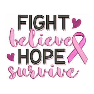 Hope Survive - Machine Embroidery Design - 2 Sizes