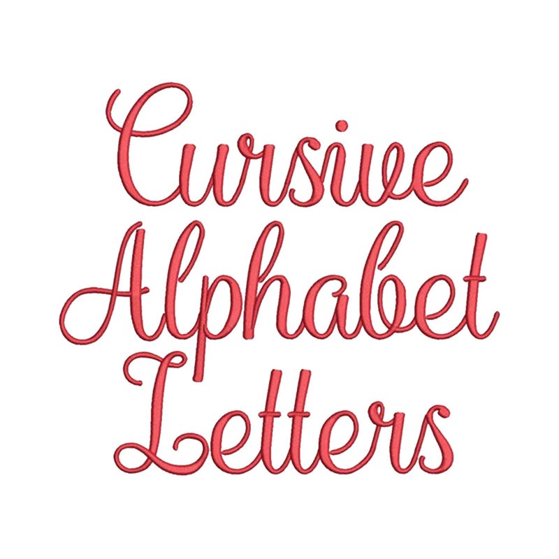 Cursive Embroidery Font - Etsy