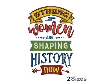 Strong Women Embroidery - Women Empowerment Embroidery - History Embroidery - Machine Embroidery Design - Digital Instant Download - 2 Sizes