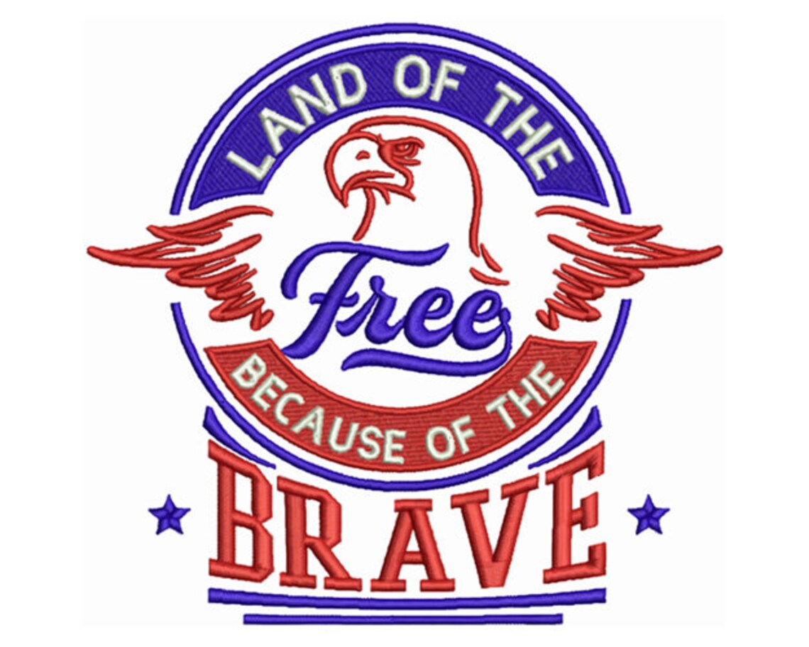 land of the free home of the brave monogram land of the free home of the brave monogram