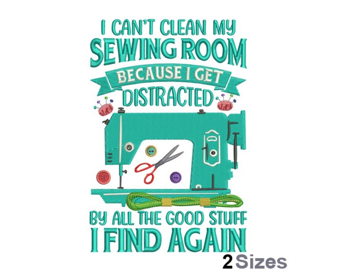 Clean Sewing Machine Sign Clean Sewing Room Embroidery - Sewing Career Embroidery - Hobby ...