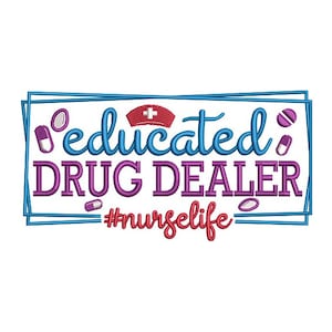 Nurse Life Embroidery - Nurse Embroidery - Career Pattern Embroidery - Machine Embroidery Design - Digital Instant Download - 2 Sizes