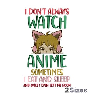 Watch Anime Embroidery - Japanese Embroidery - Movie Marathon Embroidery - Machine Embroidery Design - Digital Instant Download - 2 Sizes