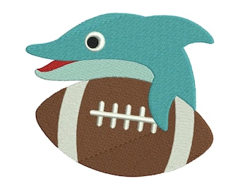Diseños de bordado a máquina de los Miami Dolphins, archivo de diseño de bordado, patrones de bordado digital de delfines, archivos de bordado, descarga instantánea