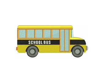 School Bus - Machine Embroidery Design - 2 Sizes