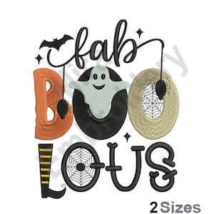 Fab Boo Lous - Halloween Embroidery Design - Spooky Design - Machine Embroidery Design - Digital Instant Download