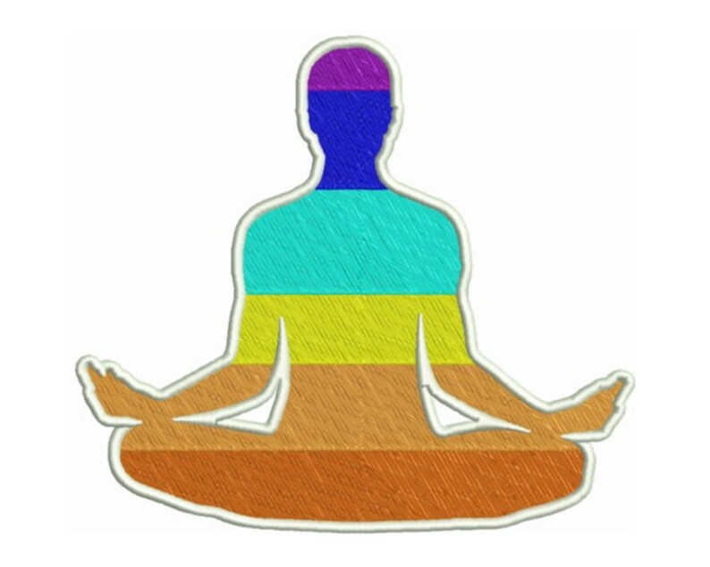 Yoga Meditation Machine Embroidery Design Embroidery Designs Etsy