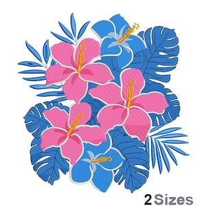 Beautiful Flower Embroidery - Floral Embroidery - Pink Flower Embroidery - Machine Embroidery Design - Digital Instant Download - 2 Sizes