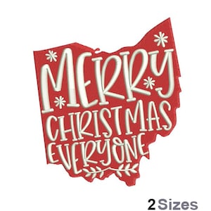Weihnachten allen Stickerei - Weihnachtsstickerei - Feiertagsstickerei - Maschinenstickerei, Digital Instant Download - 2 Größen