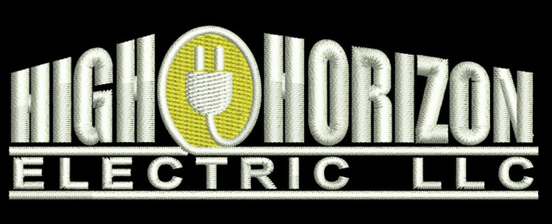 May include: White embroidered logo on a black background. The logo says "High Horizon Electric LLC" with a yellow circle containing a white electrical plug in the center.
